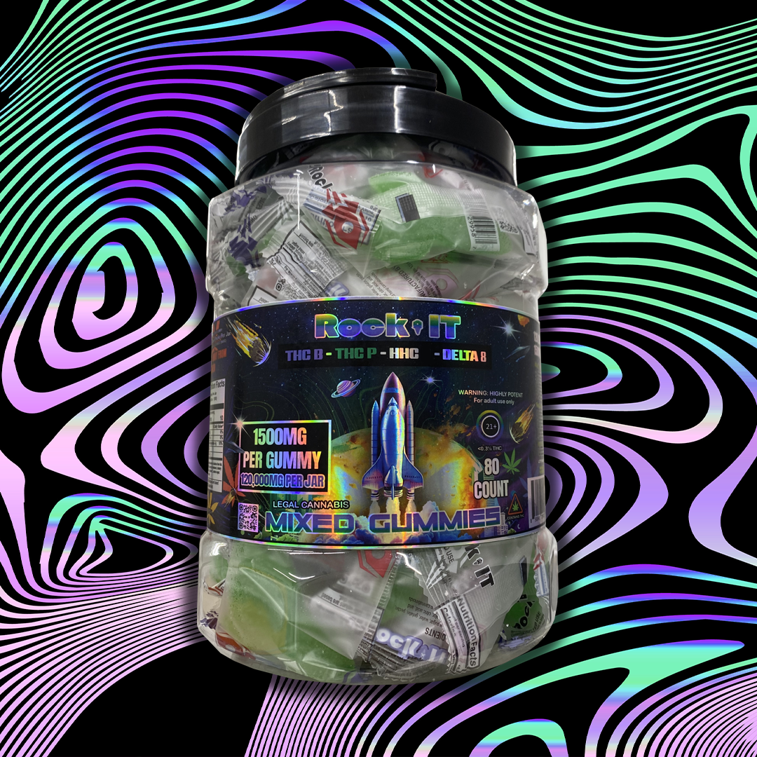 1500MG Mixed Flavors THCB-THCP-HHC-Delta 8 Jar (80 count)