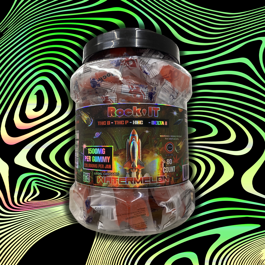 1500MG Watermelon THCB-THCP-HHC-Delta 8 Jar (80 count)