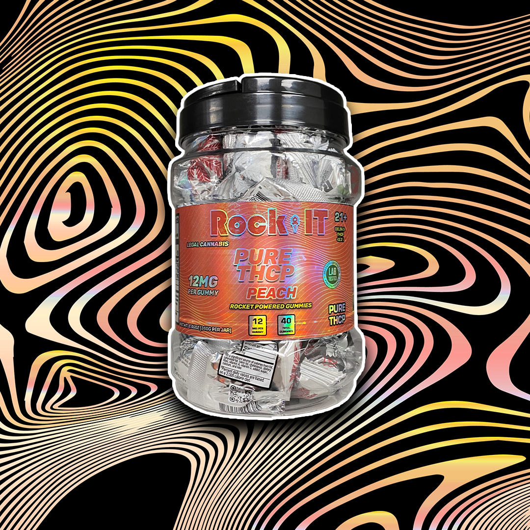 12MG Peach Pure THCP Jar (40 Count)